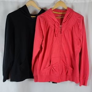 Lightweight Hooded Zip Up Jackets Bundle 2 Pc